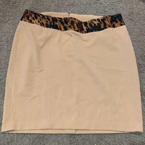 Lane Bryant tan animal print skirt